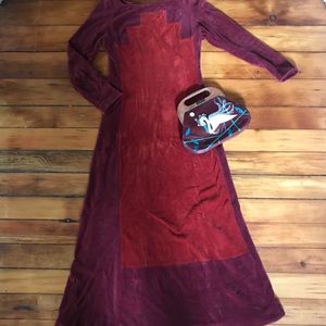 Vintage velour maxi dress